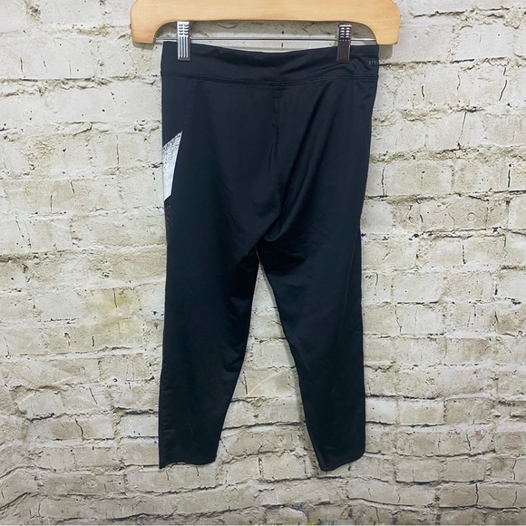 Adidas Black Pink Striped Leggings - Picture 3 of 4